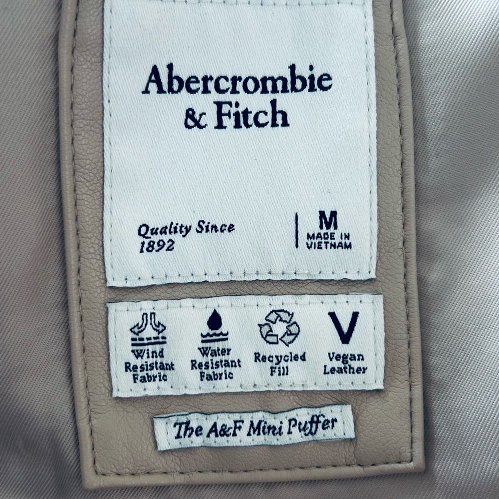 Abercrombie & Fitch Beige Puffer Jacket - Picture 8 of 10